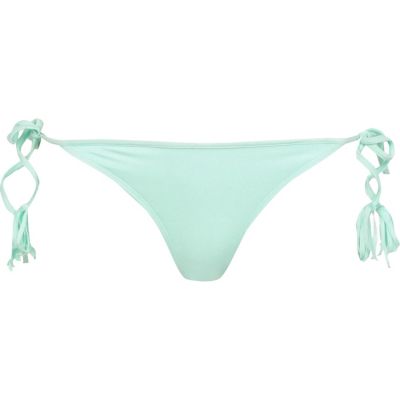 light green fringe bikini briefs