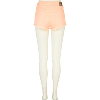 Orange super short denim hotpants