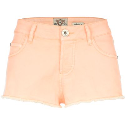 Orange super short denim hotpants