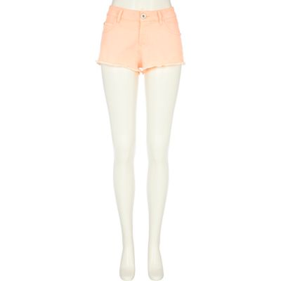 Orange super short denim hotpants