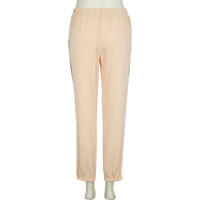 Peach tapered trousers