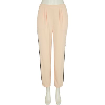Peach tapered trousers