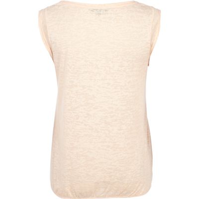 Light coral girl print t-shirt