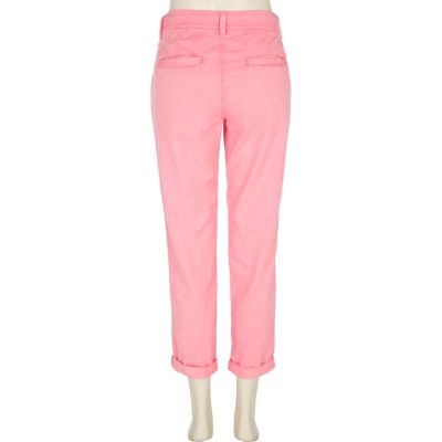 Fluorescent pink chinos