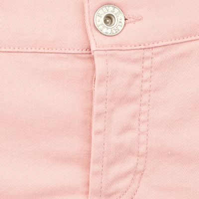 Powder pink super short denim hotpants