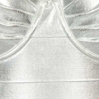 Silver bust cup bodycon dress