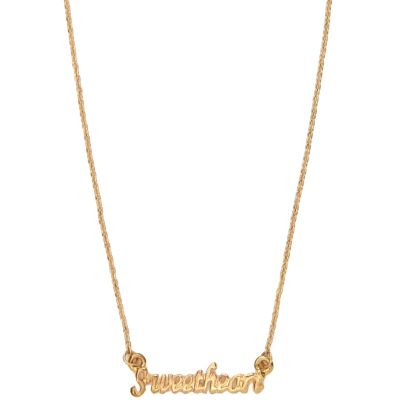 gold tone sweetheart necklace
