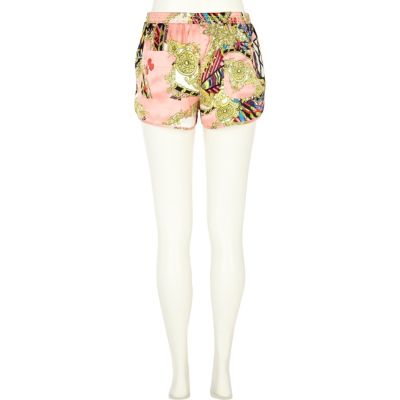 Orange print Pacha shorts