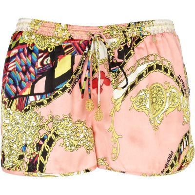 Orange print Pacha shorts
