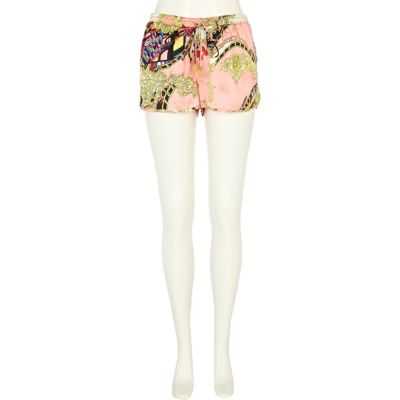 Orange print Pacha shorts