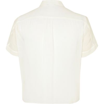Cream pocket shirt