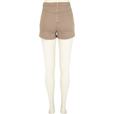 Light beige high waisted shorts