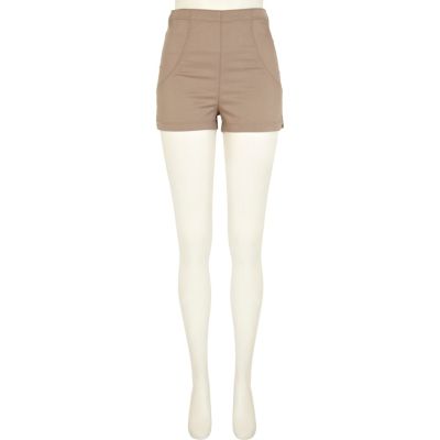 Light beige high waisted shorts