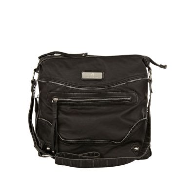 Black cross body messenger bag