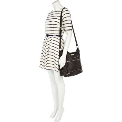Black cross body messenger bag