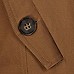Light brown leather look sleeve trench coat