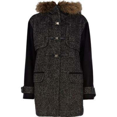 Grey duffle coat