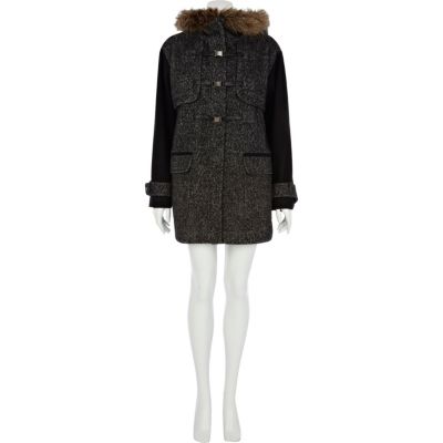 Grey duffle coat