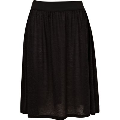 Black midi skirt