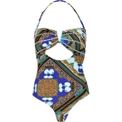 Blue print Pacha monokini swimsuit
