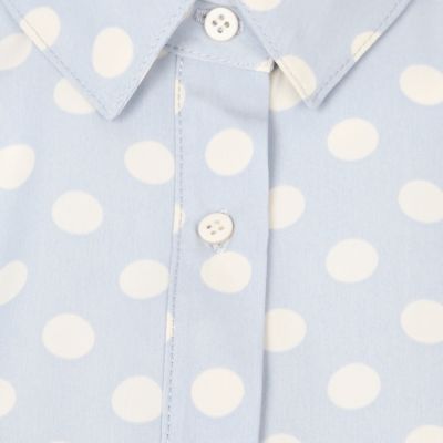 Blue polka dot shirt