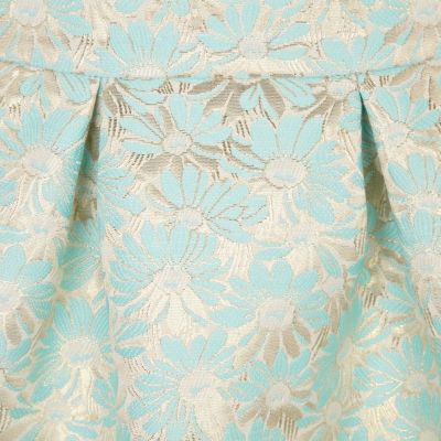 Light green jacquard skirt