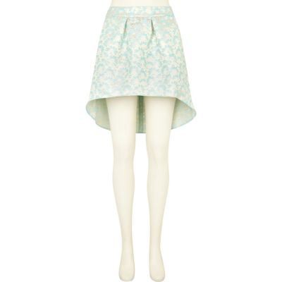 Light green jacquard skirt