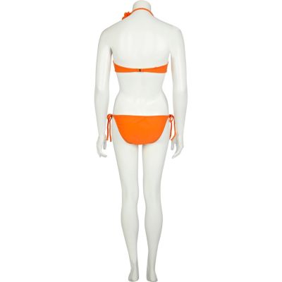 Orange flower bikini briefs
