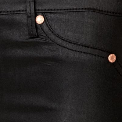 Black wet look Molly jeggings
