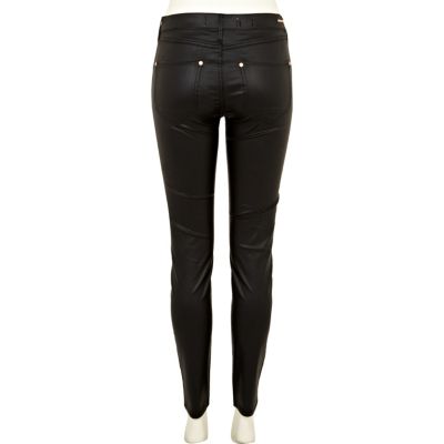 Black wet look Molly jeggings