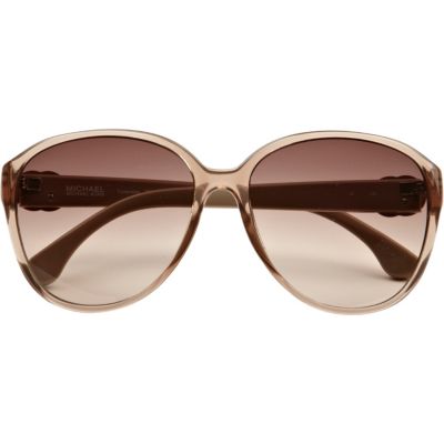 Beige michael kors oversized sunglasses