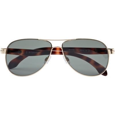 Gold calvin klein aviator sunglasses