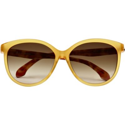 Brown print calvin klein sunglasses
