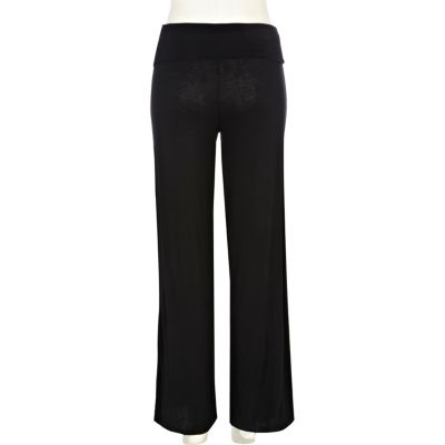Black wide leg trousers