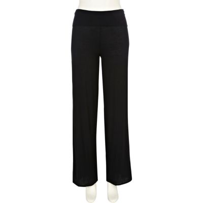 Black wide leg trousers