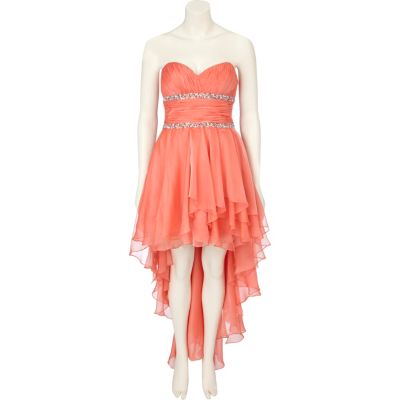 Coral forever unique prom dress