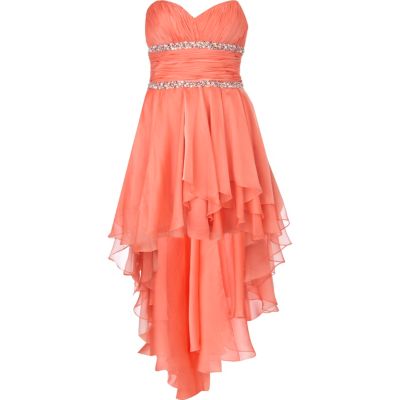 Coral forever unique prom dress