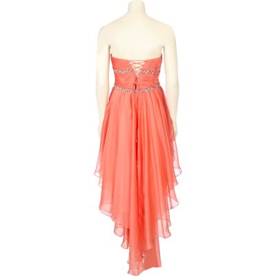 Coral forever unique prom dress