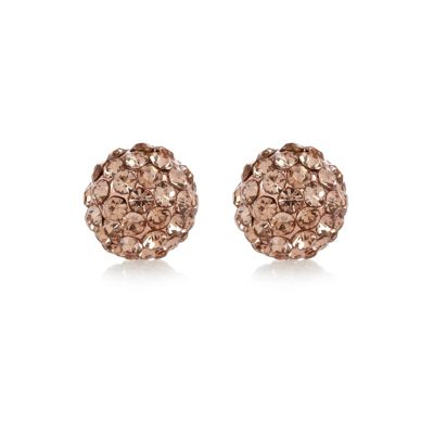 Orange encrusted ball studs