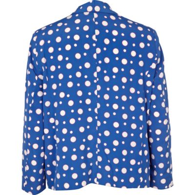 Blue polka dot blazer