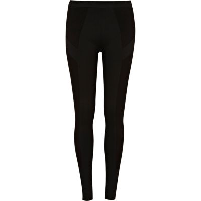 Black panel leggings
