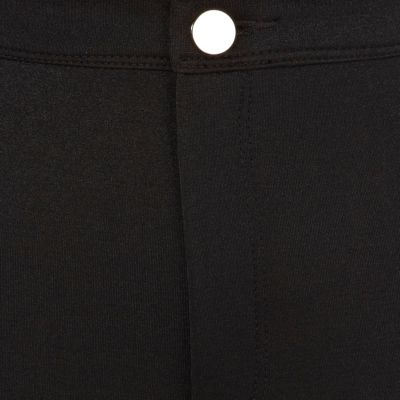 Black wet look tube pants