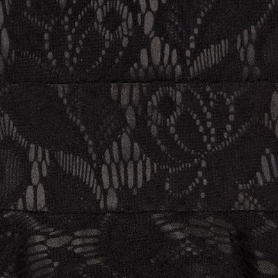 Black lace prom dress