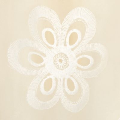 Cream floral organza mini skirt