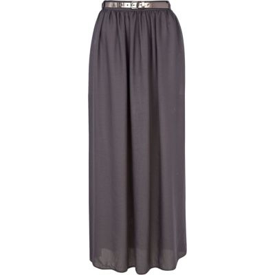 Dark grey maxi skirt