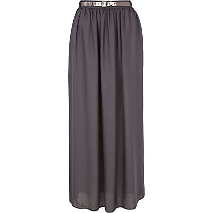 Dark grey maxi skirt