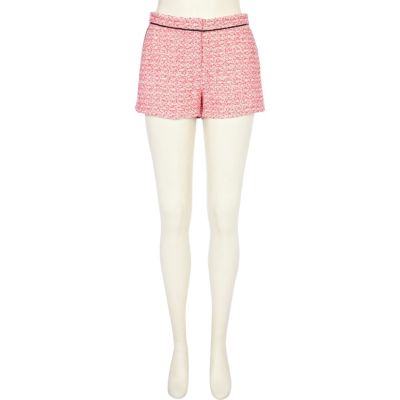 Pink tweed shorts