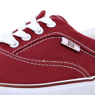 Dark red plimsolls