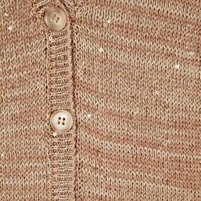 Dark beige sequin cardigan