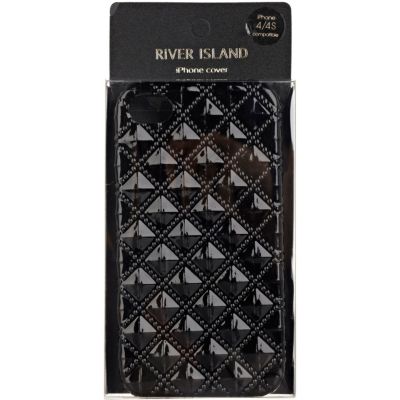 Black quilted iPhone case